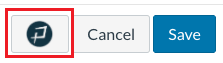 Pope Tech button at left of Cancel and Save buttons