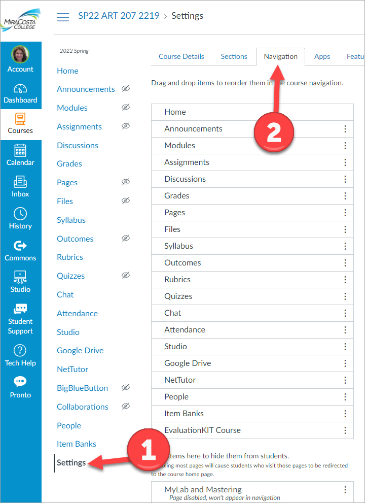 Settings, then Navigation