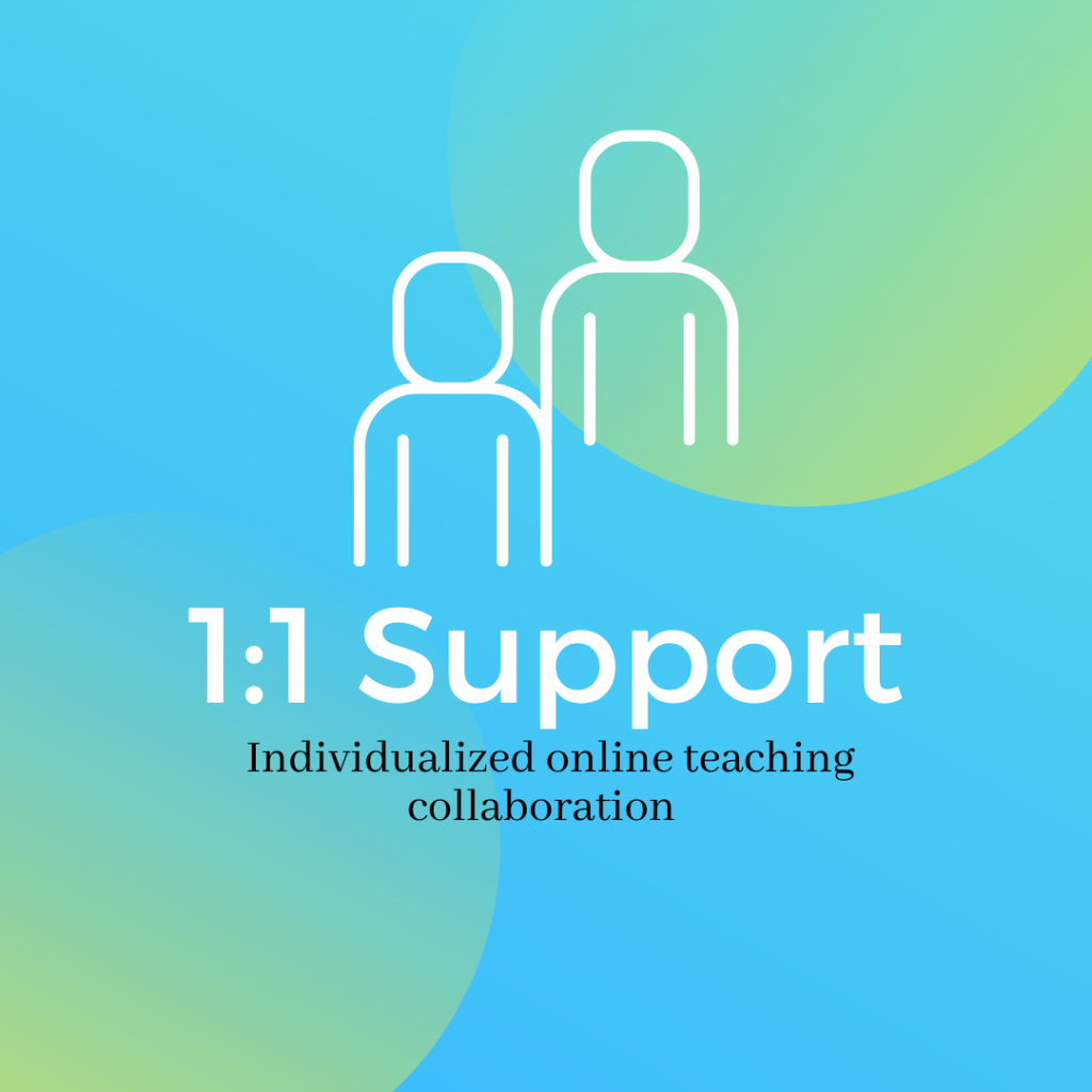 1:1 Support Individualized online teaching collaboration
